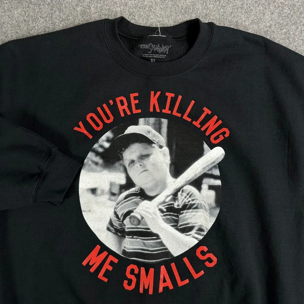 The Sandlot You're Killing Me Smalls Black Crewneck Sweatshirt Mens XL‎